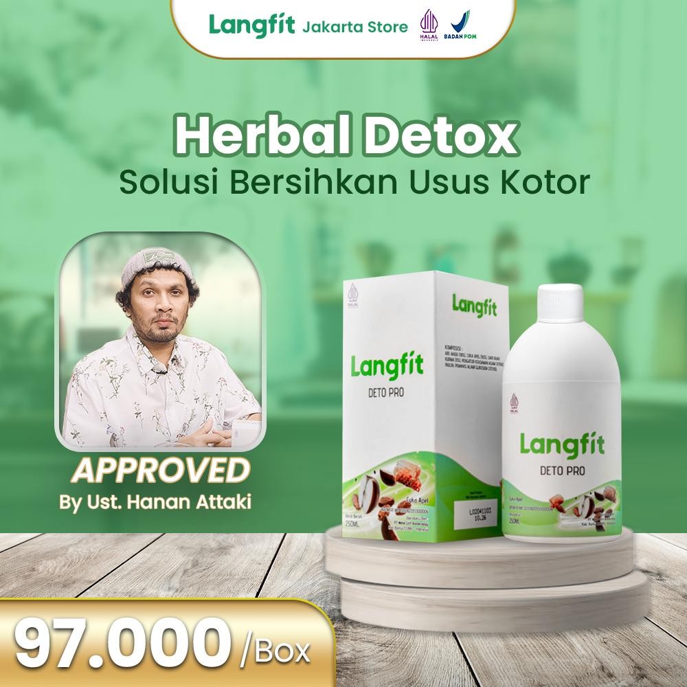 

LS Langfit Detopro Minuman Detox Herbal Solusi Lancarkan Bab dan Detox Pencernaan Usus Kotor Halal BPOM