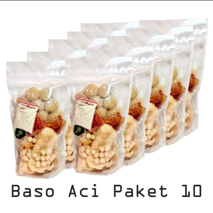 

LS Baso aci mini paket boci 10 bks - bacita food Makanan Pedas Kuah Instan bakso aci Bawang Seblak