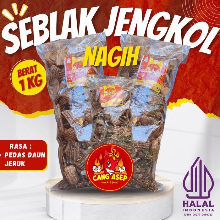 

LS SEBLAK JENGKOL PEDAS DAUN JERUK 1BAL-Cang Asep Food Snack Cemilan Makanan Pedas keripik