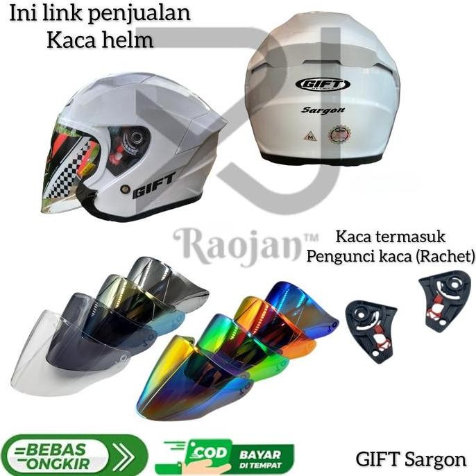 PROMO - Kaca helm GIFT Sargon Visor helm GIFT Sargon
