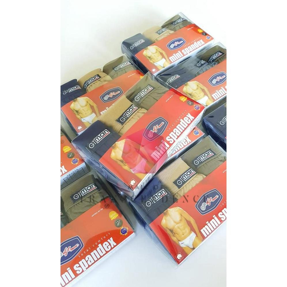 Gt Man 708 Gtman  Mini Spandex - Celana Dalam Underwear Brief Pria - Isi 3