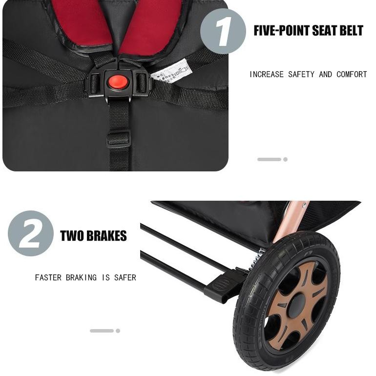Mmflight Stroller Bayi Lipat Travelling Kereta Dorong Bayi Stroller Baby Newborn 0-3 Tahun