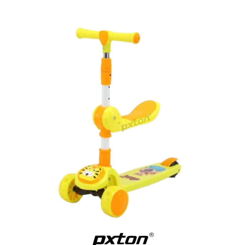 Pxton - Mainan Anak Skuter Otoped Sepeda Duduk 3 Roda 2In1 M290 Scooter Anak Multifungsi Ada Musik L