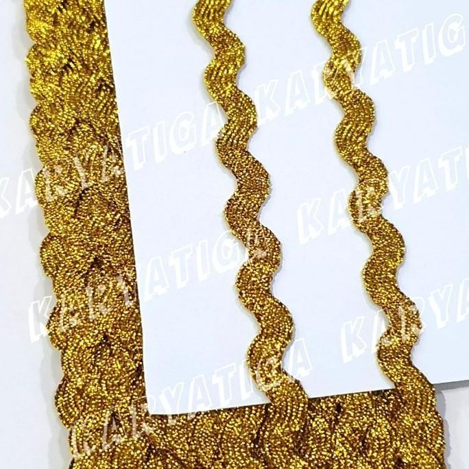 

((((()paling dicari] Renda Biku Emas / Perak Lebar 1 Cm (20 yard)