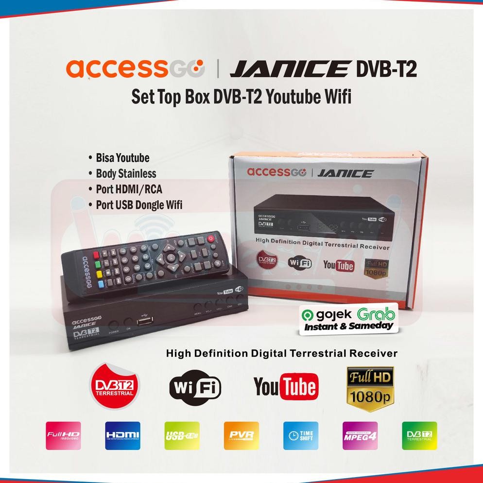 Set Top Box Dvb T2 Accessgo Janice U002 Bisa Akses Youtube Terbaru