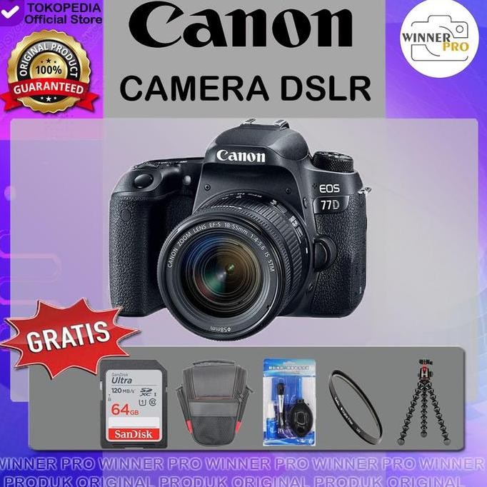 Kamera Canon Eos 77D Kit 18-55 Stm / Canon Eos 77D