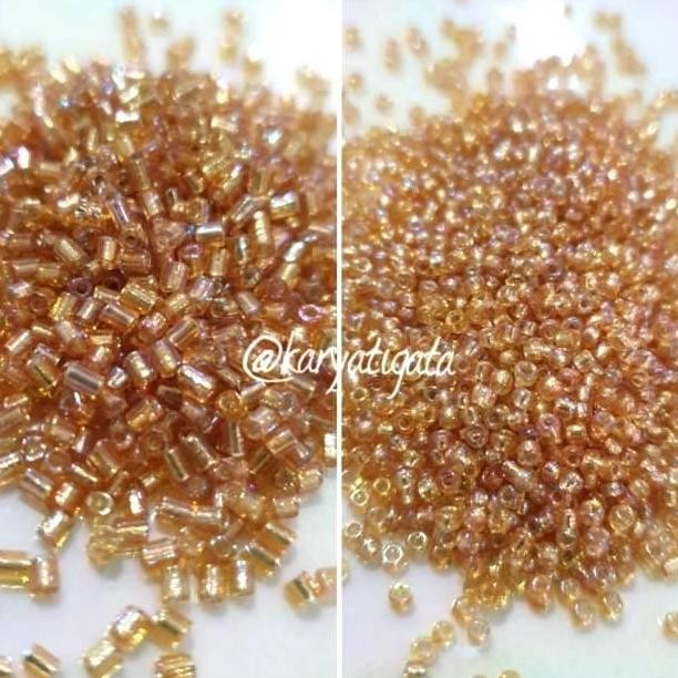 Buruan beli] Coklat Muda Pelangi - Mote Manik Payet Bambu Patah / Pasir Semi Jepang KING (10 gram)