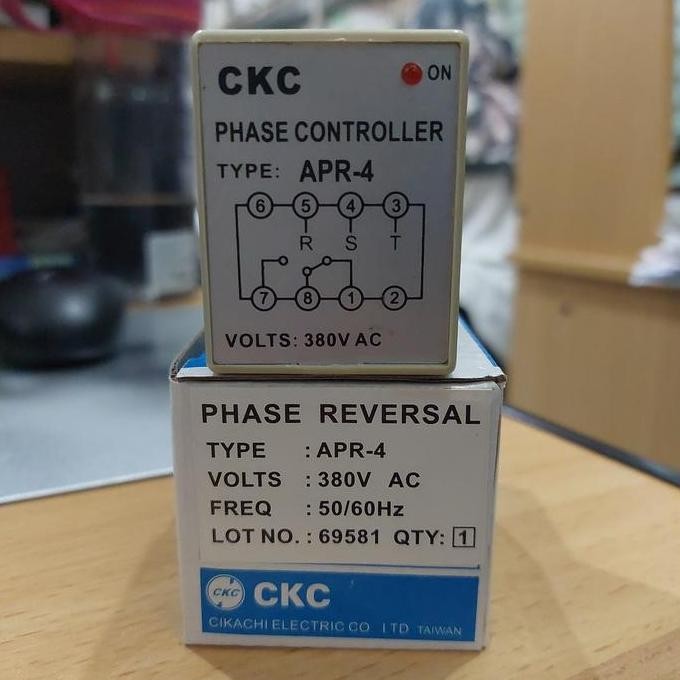 *:*:*:*:*] CKC Phase Controller Reversal Relay APR-4 / APR4 / APR 4 380V 8 Pin SETARA RAYS ANLY ANV 
