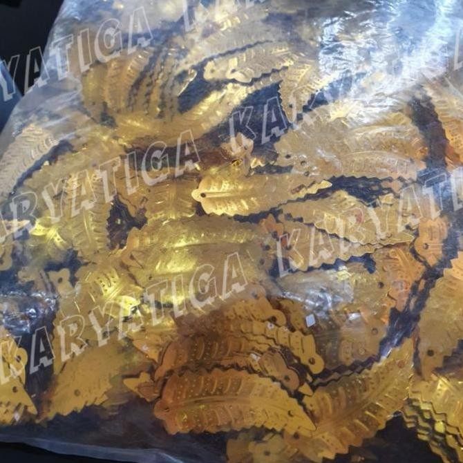 `````````] Payet Manik Daun Raja - Emas (1 Pon)