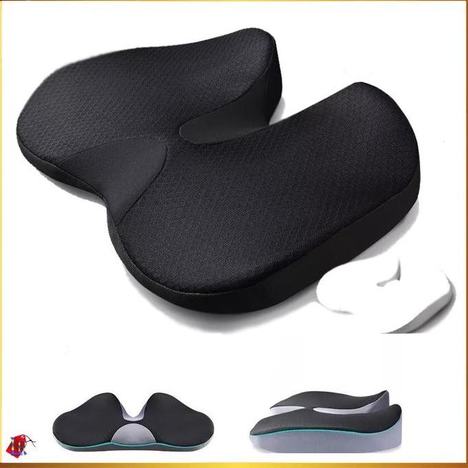 Bantal Duduk Kursi Mobil Kantor Ortopedi Tulang Ekor Memory Foam