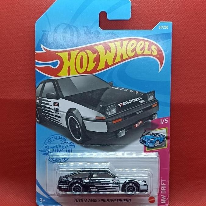 Hot Wheels Toyota AE86 Sprinter Trueno (SM067) Black FALKEN