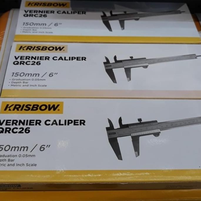 Krisbow Vernier Caliper /Jangka Sorong/Sigmat 150Mm/6" Qrc26 Kw0600069 Kp 1010