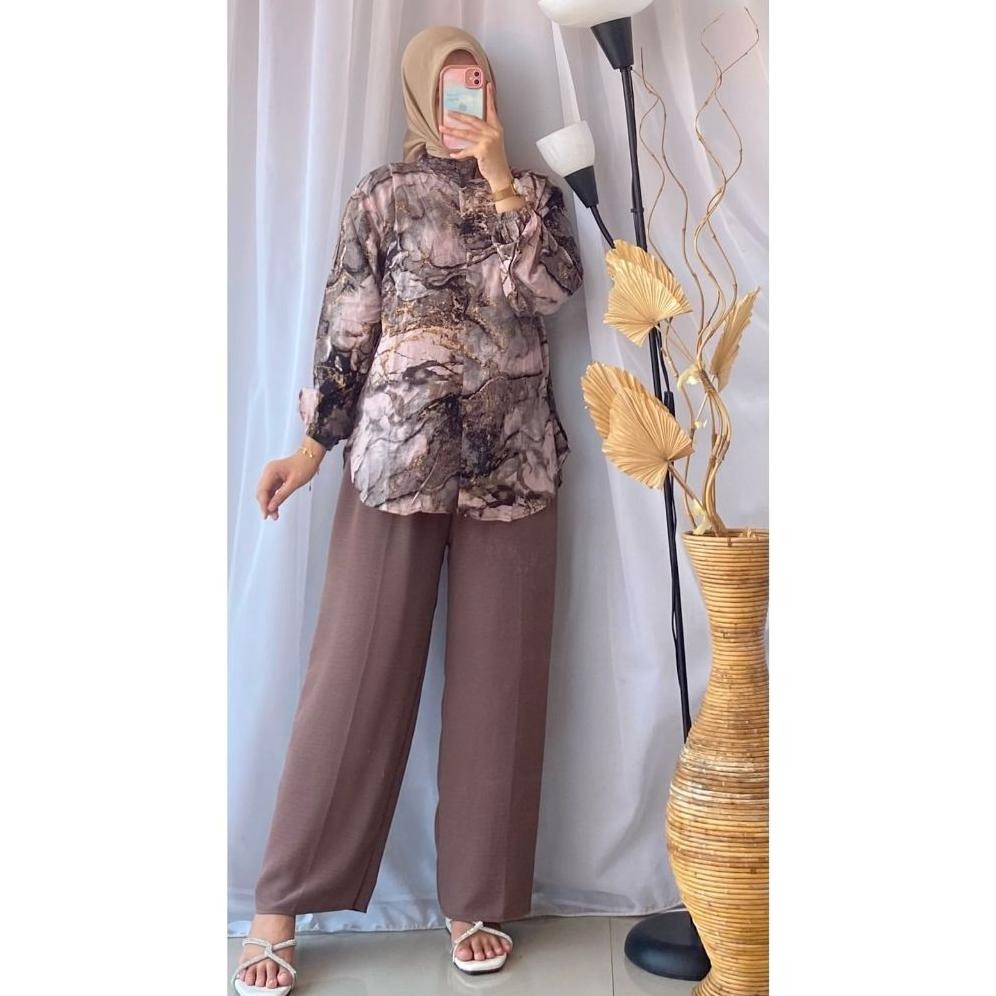 Hjg-7 Ni06 One Set Rayon Viral Kekinian Best Seller-Setelan Wanita Kekinian-Setelan Wanita-Setelan R