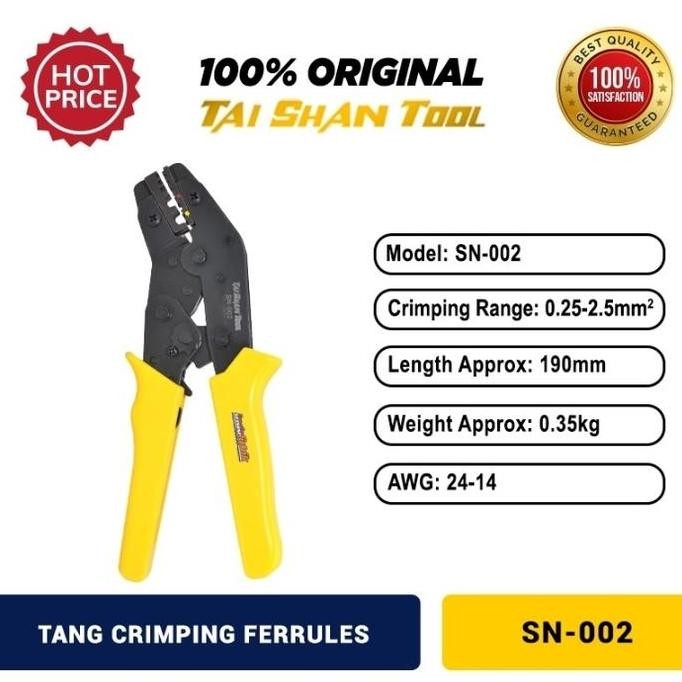 Tai Shan Crimping Tool Ferrule / Tang Press Scun Ferrules 0,25-35mm