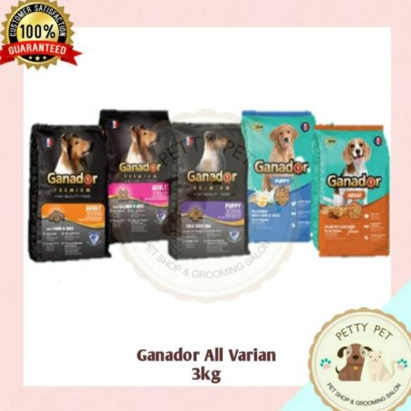 Ganador Dog Food 3Kg All Varian |Makanan Anjing Pet Food Ganador Premium Dog Food