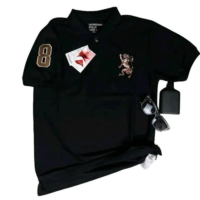 Polo Giordano 3D Lion Kaos Kerah Giordano Baju Polo Bordir Singa Premium Kaos Kerah High Quality Pan