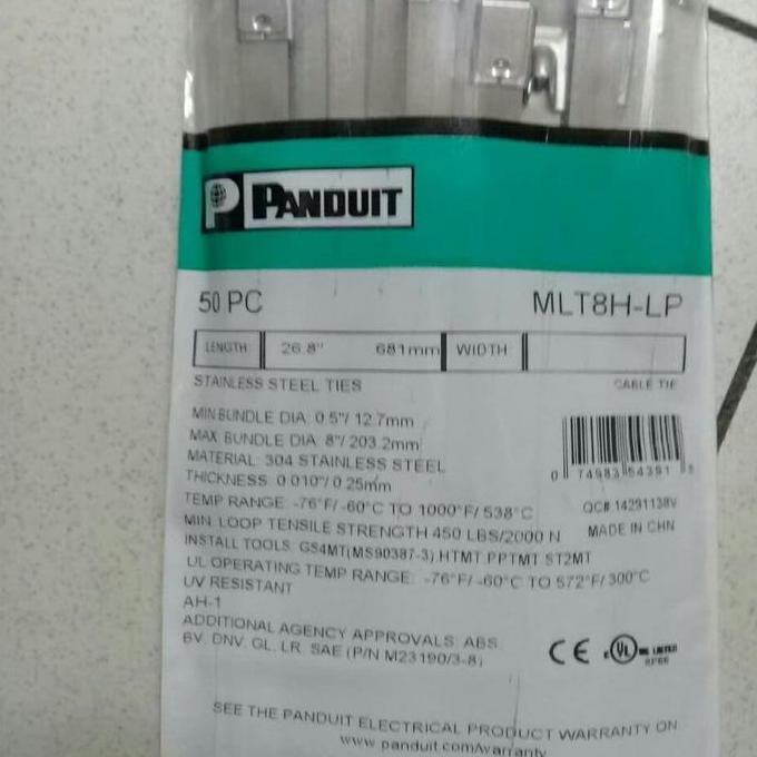 

TERMURAH - Cable Ties PANDUIT MLT8H-LP