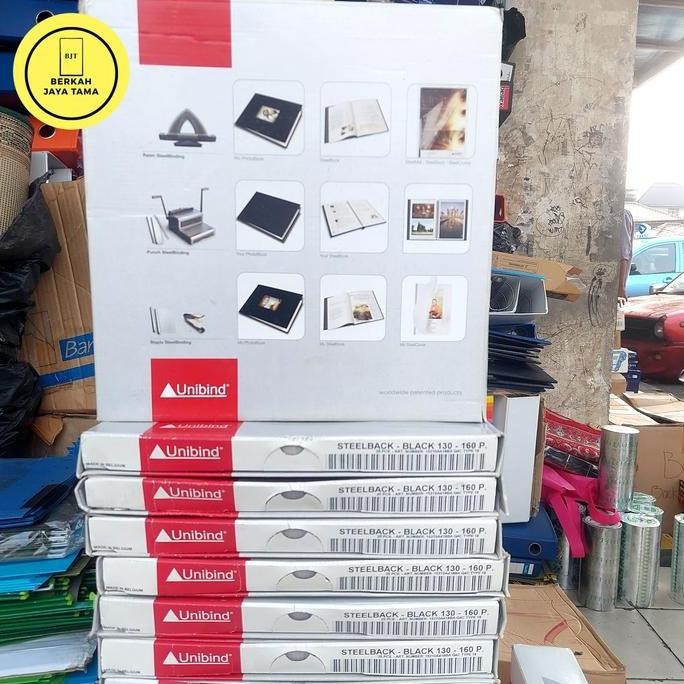 TERBARU - UNIBIND STEELBLACK-BLACK 130-160P