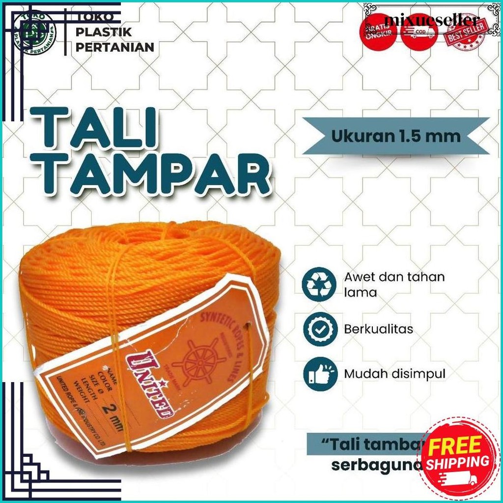 

Tali Tampar United Serbaguna Ukuran 1.5 Mm 1 Roll / Panjang 220 Meter Termurah Banget