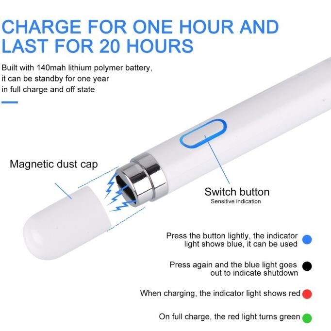 Prermium Pencil For Samsung Galaxy Tab A8 2022 Stylus Pen Android Universal - Hitam Original