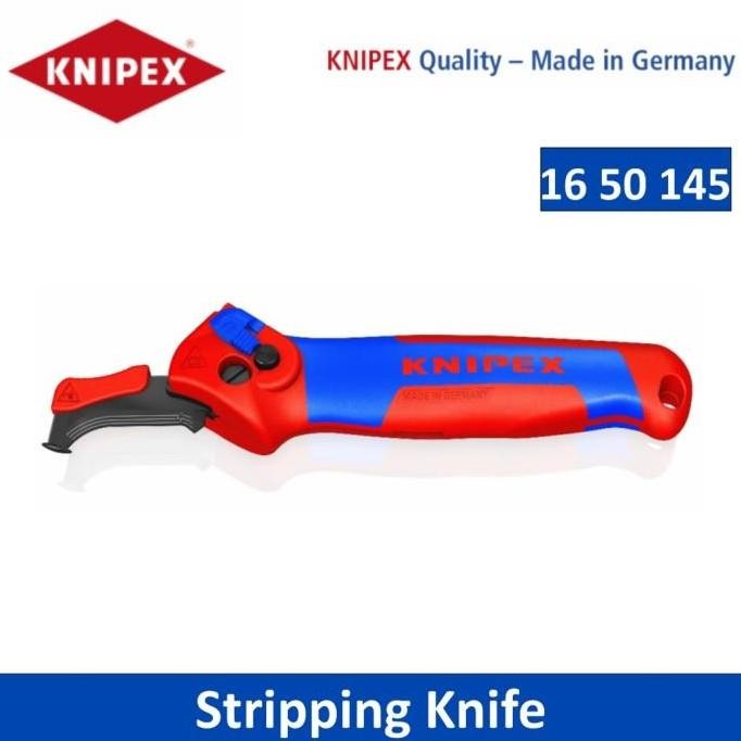 

Pisau Kupas Kabel 16 50 145 SB Knipex Stripping Knife With guide shoe