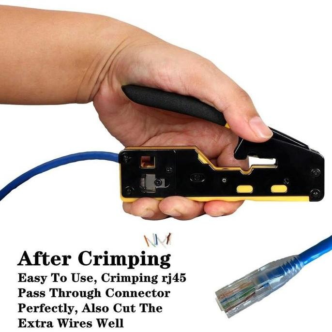 ZOERAX Alat Crimping RJ45 Pass Through Cutter for CAT6 CAT5 CAT5E