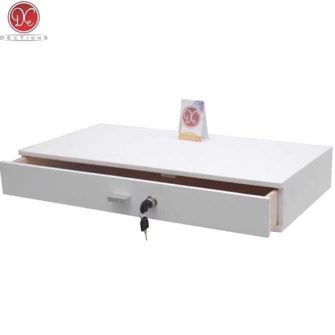 Meja Rias Gantung Dinding 60X30X9Cm Laci Minimalis Kunci Allshop