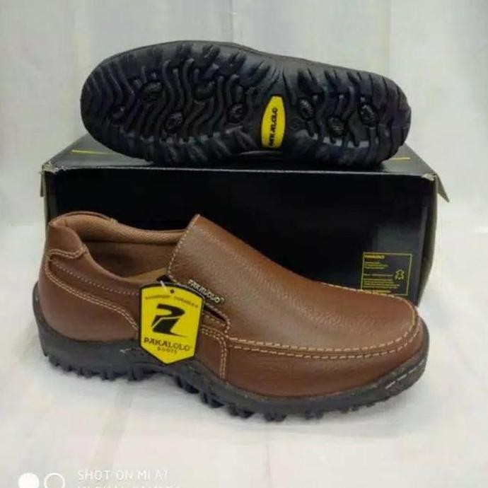 sepatu kulit pakalolo N8815 tan sepatu pantofel pria original 39-44 LC