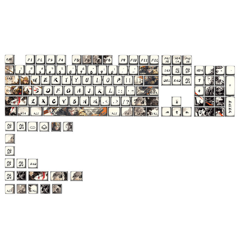 Hot-selling Black Pink Gift Box Keycaps125Key Mechanical Keyboard SAX High-Transparency Four-Sided P