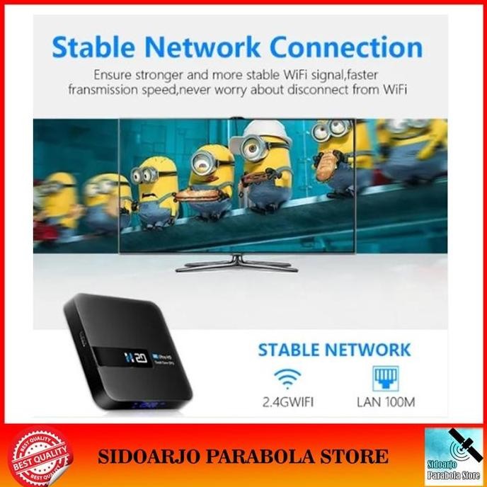 Set Top Box Smart Tv Android Box Digital H20Pro H20 Pro 4K Uhd Resolution Wifi Usb Hdmi Av Output Ra