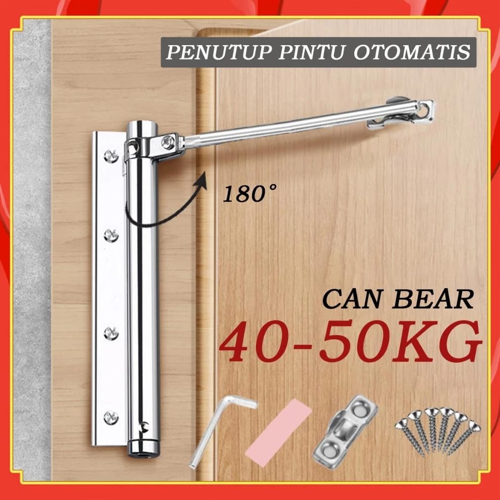 Door Closer Pintu Household Besi Tahan Karat Door Closer Alat Penutup Pintu OtomatisEngsel Koboi Doo