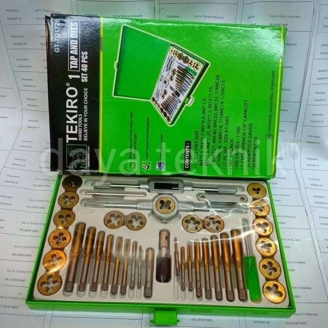 SENAI & TAN SENAI SET TEKIRO 40PC - TAP END DIES TEKIRO 40PC - SENAI