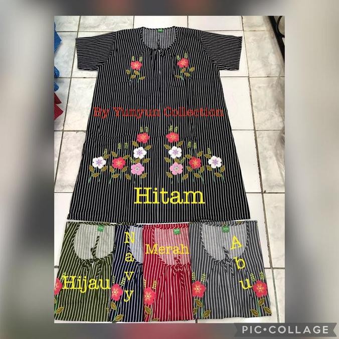 Daster Bordir Katun Jepang , Size : XL , By Yunyun Collection