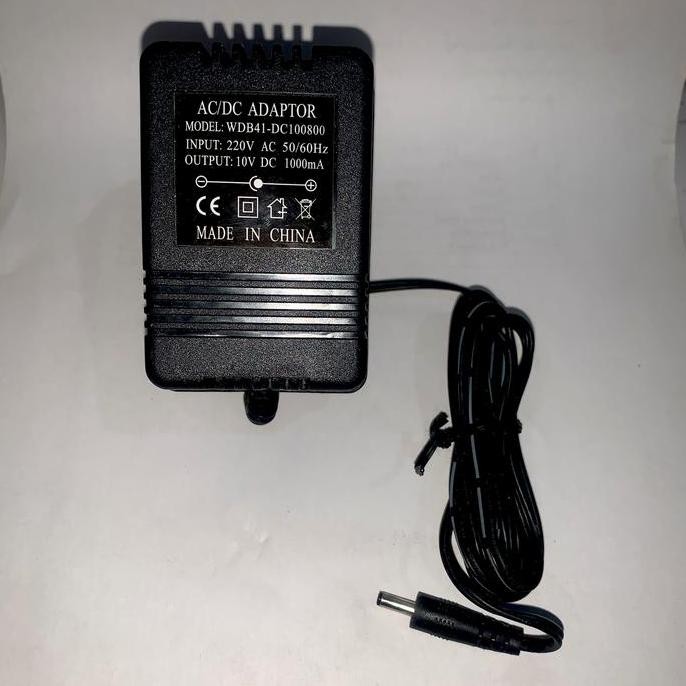 AC/DC ADAPTOR MODEL: WDB41-DC100800 INPUT: 220V AC 50/60Hz OUTPUT: 10V DC 1000mA TERBATAS