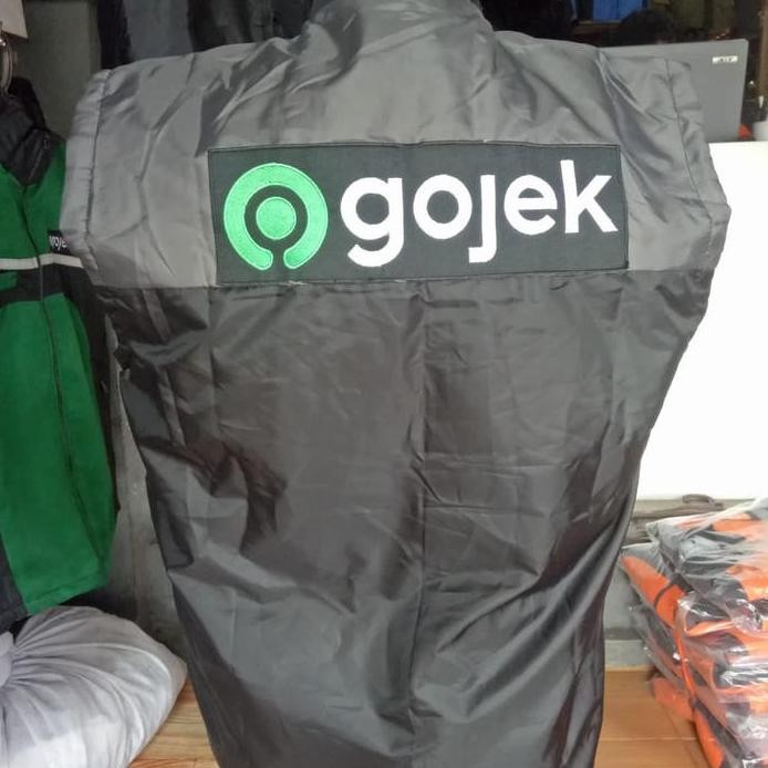 rompi jaket gojek sirip abu hitam termurah murah