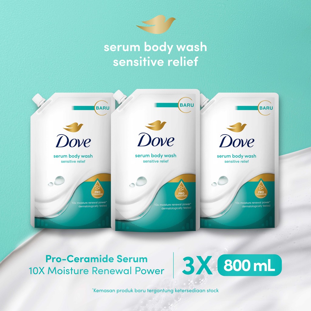 Dove Serum Body Wash Pro-Ceramide - Sensitive Relief 800ml Triplepack (x3)