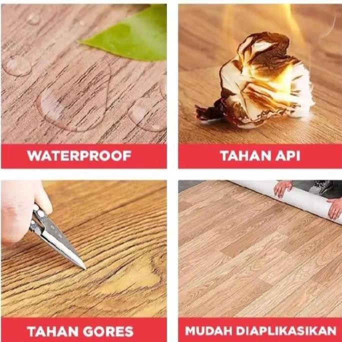 Perlak Lantai Vinyl 1 Roll / Karpet Lantai Roll 15Mx120Cm [terbaik]