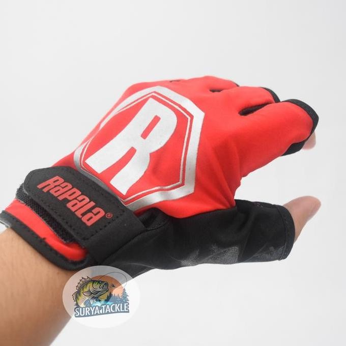 BEBAS ONGKIR - Sarung Tangan Mancing Rapala Gloves Jigging Popping Trolling Mandas
