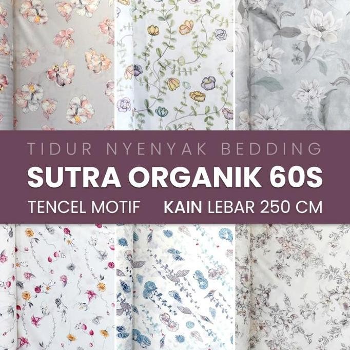 KAIN SUTRA 60S PER 50 CM BAMBOO MOTIF ANAK KAIN SPREI METERAN LEBAR 250CM PART 2