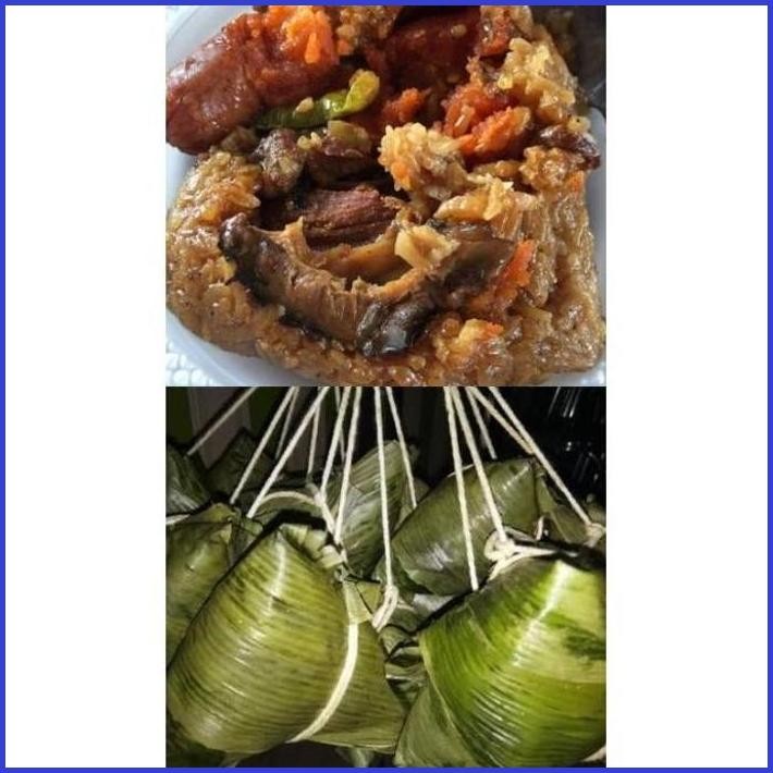 

BAKCANG KOMPLIT DAGING BABI TELUR ASIN JAMUR HEBI KETAN NASI