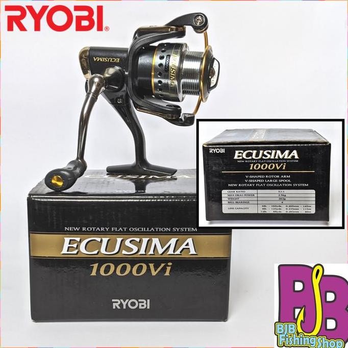 BEBAS ONGKIR - Reel Pancing Ryobi ECUSIMA 1000Vi 2000 vi 3000Vi 4000Vi 1000 Vi 3000 Vi 4000 V