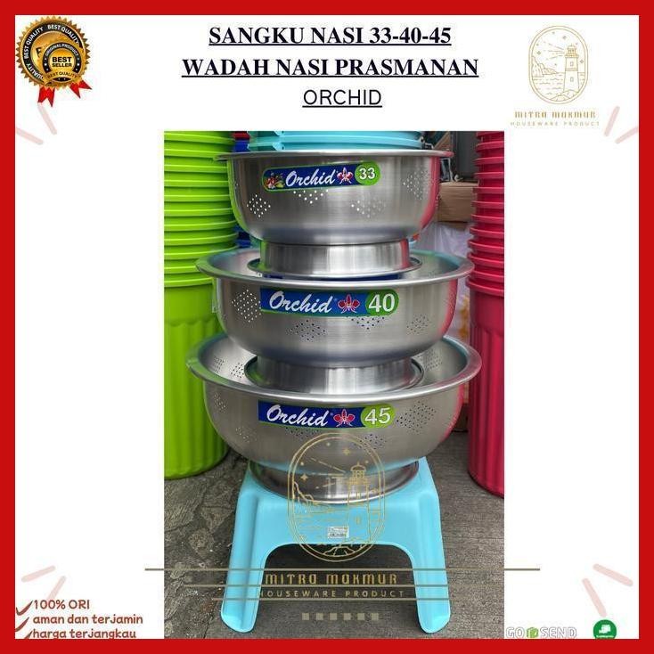 Mitra - SaleSangku Nasi 33-40-45 Orchid / Tempat Nasi Prasmanan / Wadah Nasi Gas