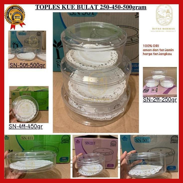 (Ready) Toples Kue Nuai 250-450-500 Gram Toples Nuai Sn 211 411 501 Gas