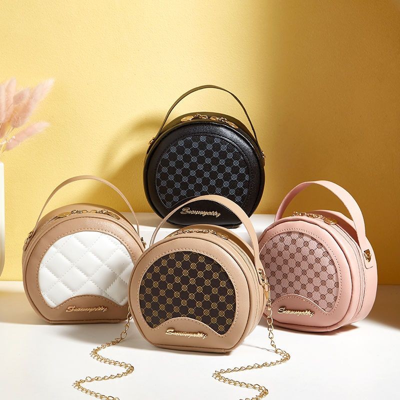 Tas Bulat Kecil Satu Bahu Fashion Baru Tas Selempang Serbaguna Tas Tangan Wanita