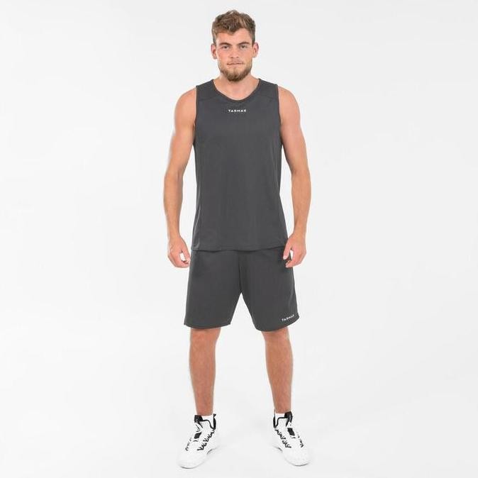 Decathlon  TARMAK Jersey Basket Pria/Wanita Tanpa Lengan T100 - Hitam - 8394956