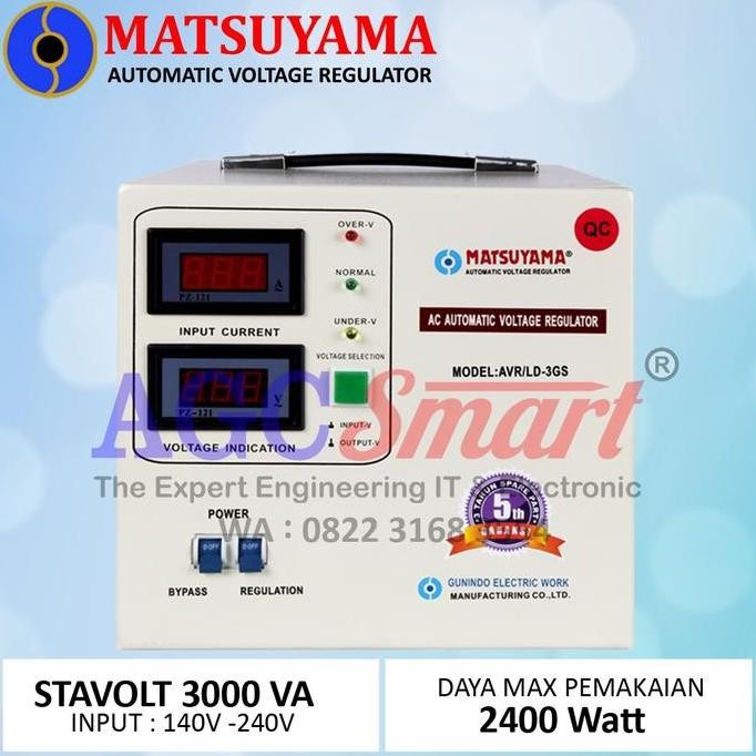 Stavolt Stabilizer Matsuyama AVR-LD 3GS 3000 VA 3000 Watt