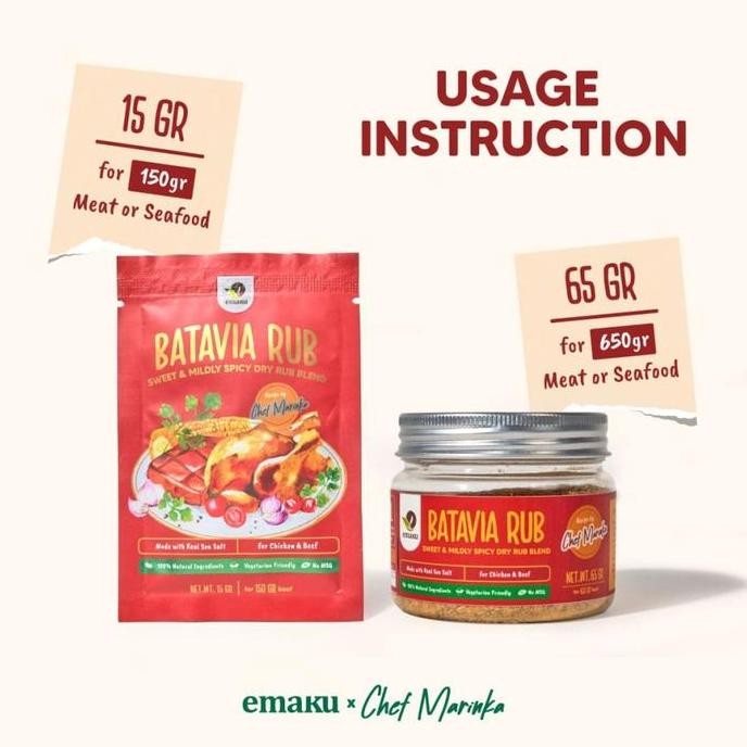 

Emaku Batavia Dry Rub / Bumbu Marinasi Rempah Sapi Ayam / Bumbu Masak