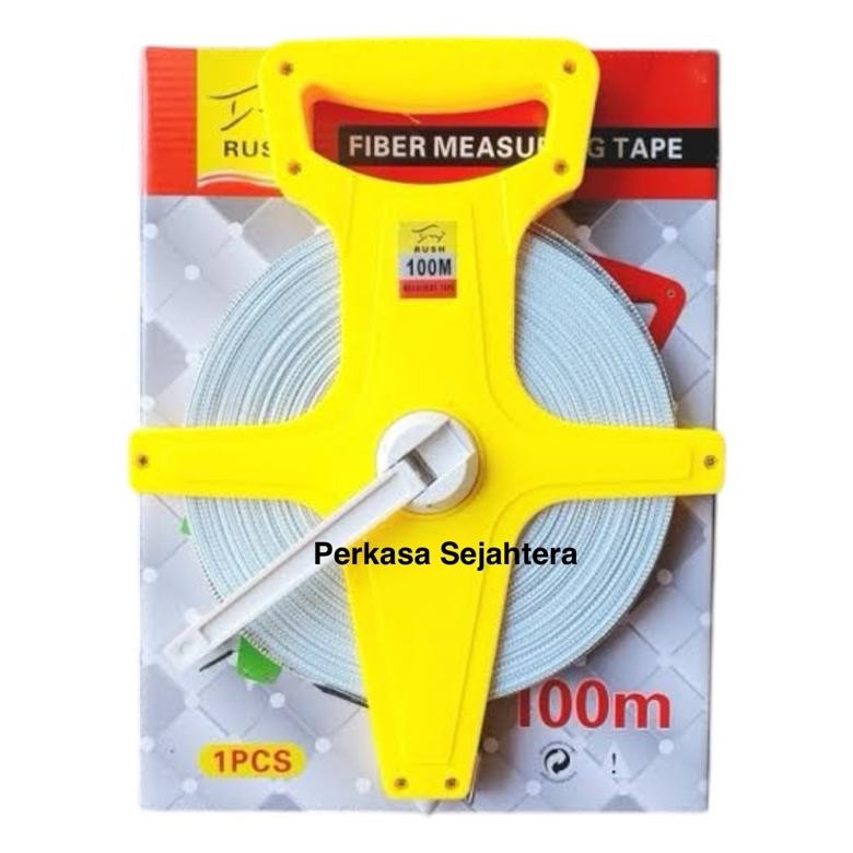 Meteran Tancap 100M Meteran Tanah kuat Meteran Rol panjang 100 Meter Measuring roll