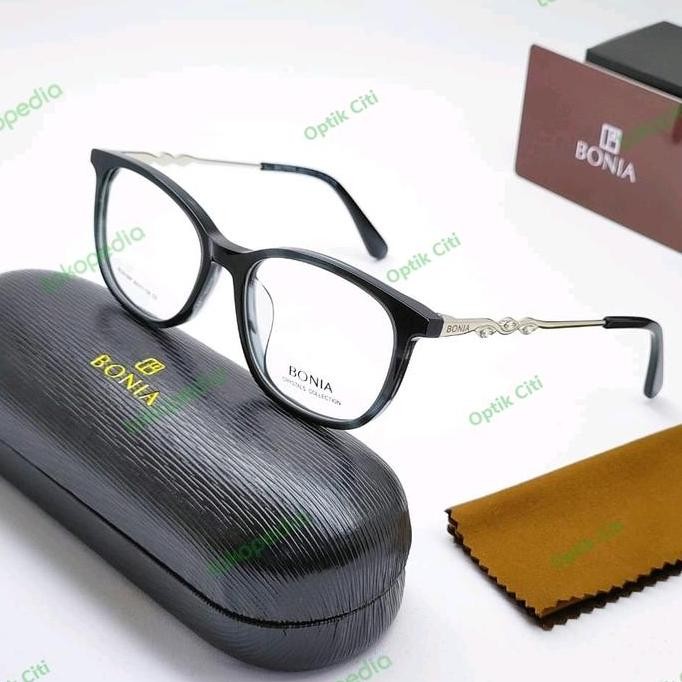 frame kacamata wanita bulat bonia BE30018P titanium grade original