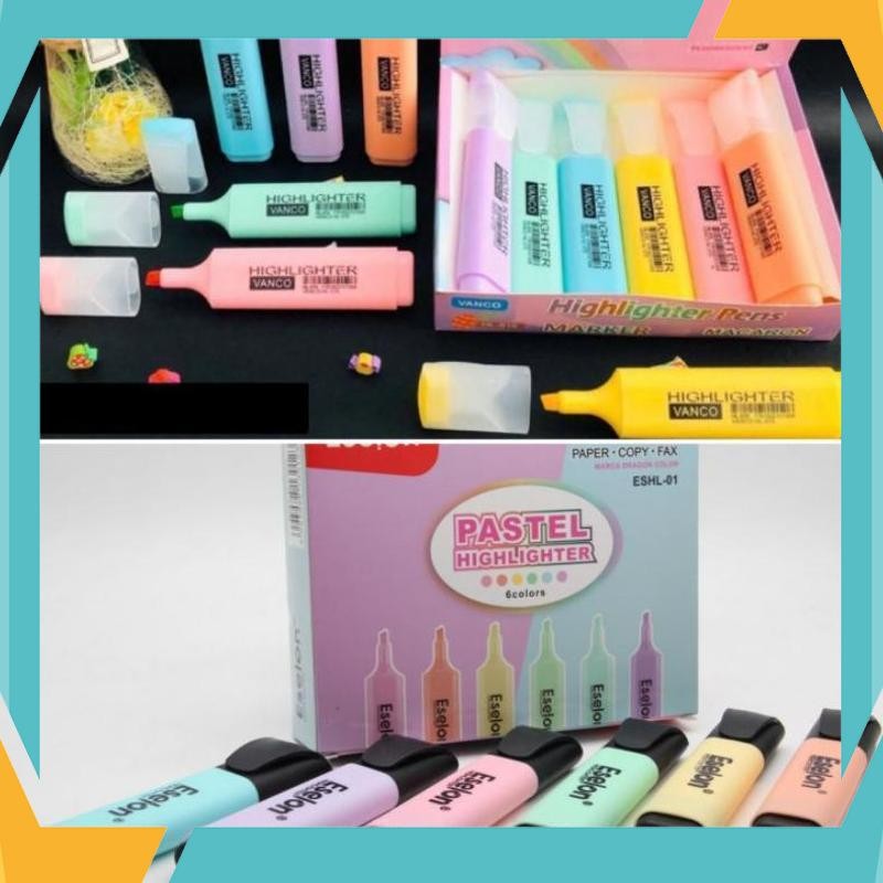 

Cuci Gudang 12 PCS/ 1 LUSIN Stabilo / Stabilo pastel / Highlighter / Stabilo SNR boneka KARAKTER BOY GIRL Vanco HL-515/ Eselon ESHL-01/Vanco 515/neon6810 FSH-51